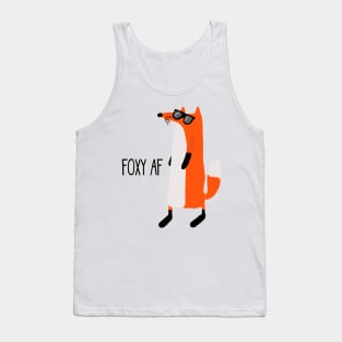 Foxy AF, Cute Funny Sassy Fox In Sunglasses Tank Top